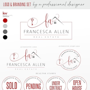 Logo makelaar, logo ontwerp onroerend goed, modern logo onroerend goed, visitekaartjes onroerend goed, stempel onroerend goed Keller williams logo Realty m1