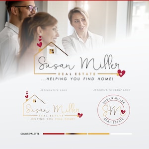 Logotipo de agente inmobiliario Realty Heart Logotipo de bienes raíces Diseño de marca de agente inmobiliario Logotipo de corazón con llave 165