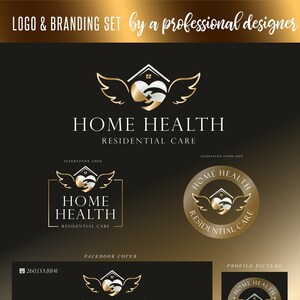 Logo thuiszorg, logo thuiszorg, logo thuiszorg verpleegkundige, logo hart ouderenzorg, logoset verpleeghuis, logo set ouderenzorg 112