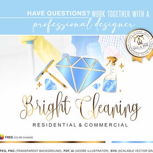 Logotipo e marca de negócios de limpeza para limpeza residencial e residencial (digital) Cartão de visita Folheto Mídia social Destaques do Instagram 223 2