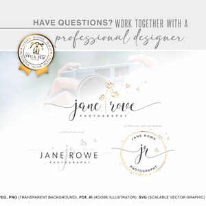 Bellissimo logo con firma adatto per fotografi, fotografia, wedding planner, monogrammi per matrimoni, SVG, PNG, PDF, Eps 194