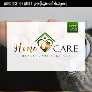 Logo de soins à domicile pour infirmière à domicile agence de soins à domicile logo de soins infirmiers à domicile logo de soins aux personnes âgées kit de marque de maison de soins infirmiers pour les soins aux personnes âgées 104