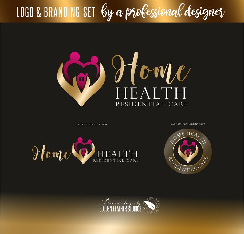 Home Healthcare Logo Home Care Logo Nurse Home Care Logo Etsy
