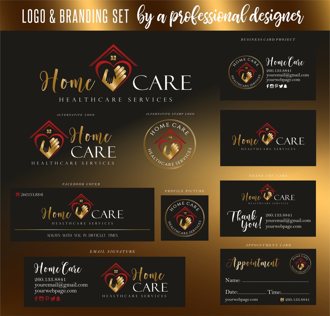 Home Healthcare Logo Home Care Logo Nurse Home Care Logo Etsy
