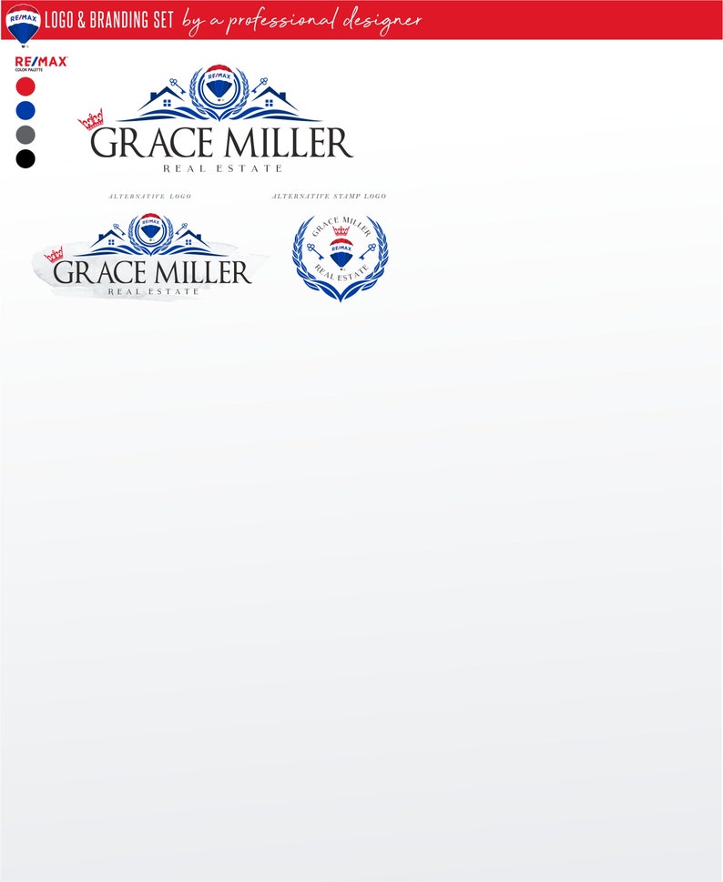 Royal Re/max Realtor Logo, Real Estate Logo Design, Realtor Branding ...