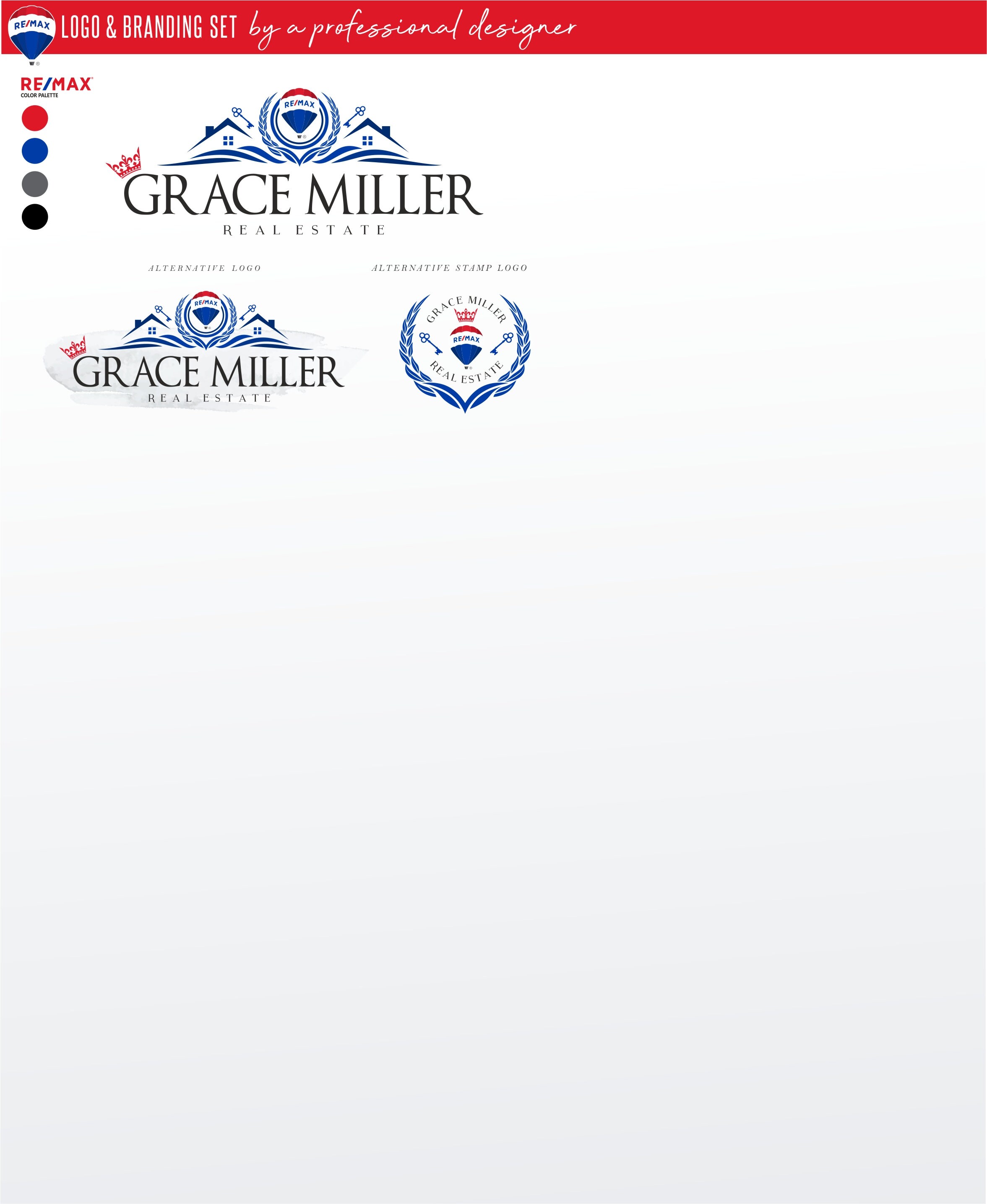 Royal Re/max Realtor Logo, Real Estate Logo Design, Realtor Branding ...