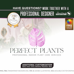 Logo en huisstijl voor plantenverzorgingsservices voor professionals in de plantenzorg, plantenonderhoud voor residentieel en commercieel vastgoed 187