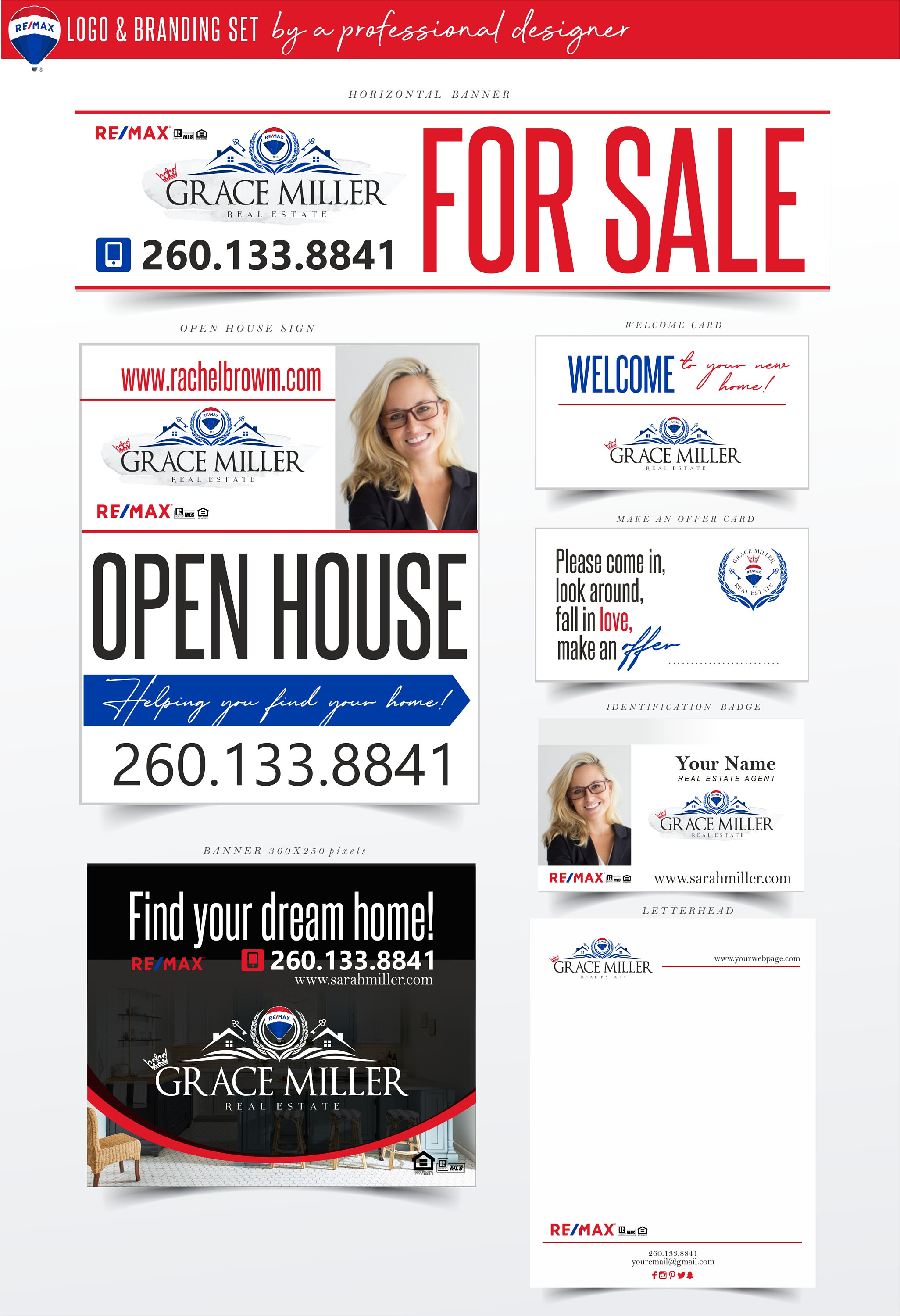 Royal Re/max Realtor Logo, Real Estate Logo Design, Realtor Branding ...