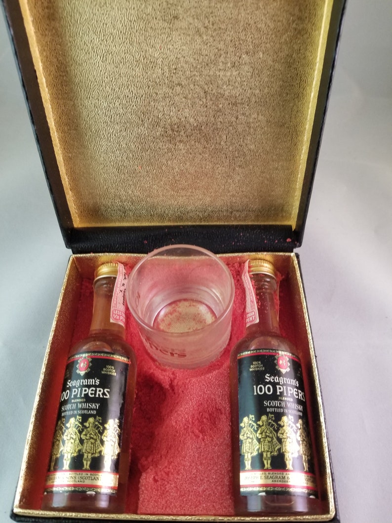 Vintage Seagrams 100 Pipers Gift Box Etsy UK