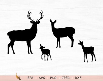 Download Deer Family Clipart Etsy