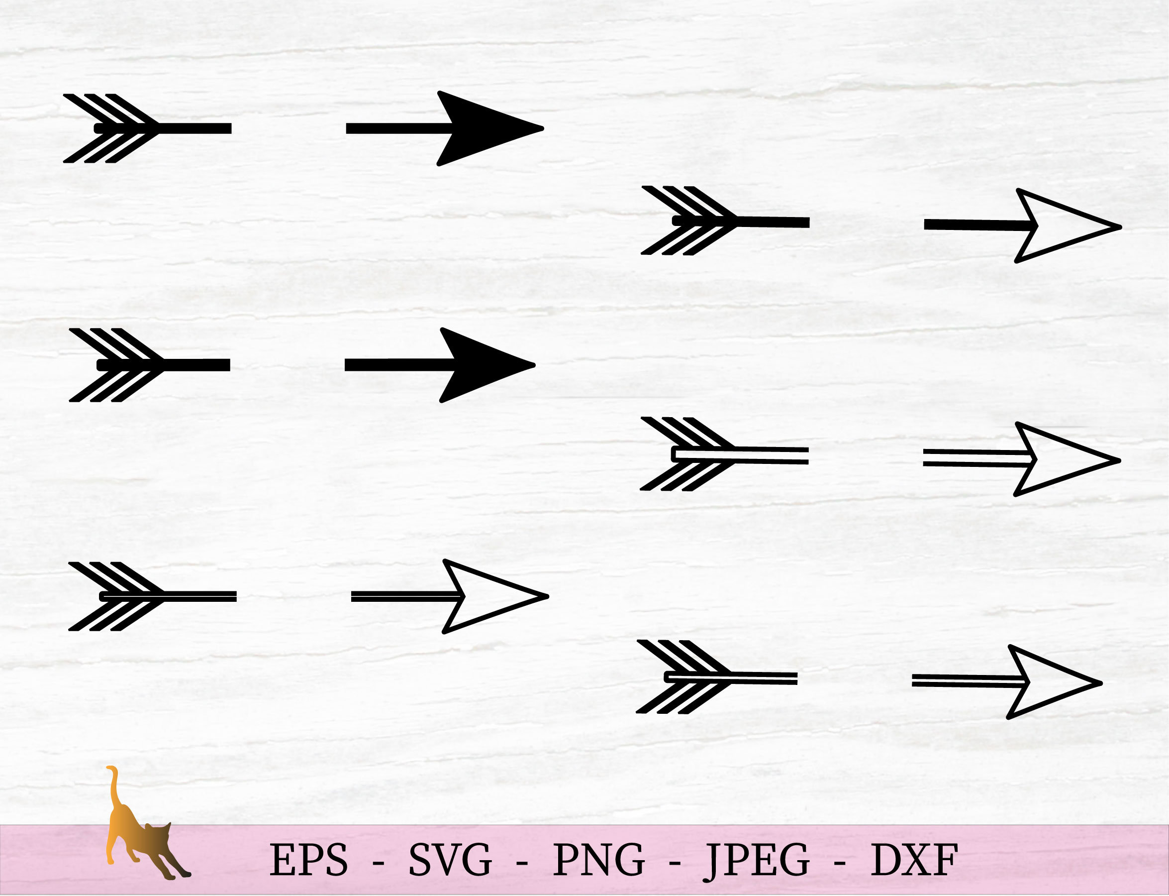 Flecha svg flecha Clipart Archivos de corte para Cricut | Etsy