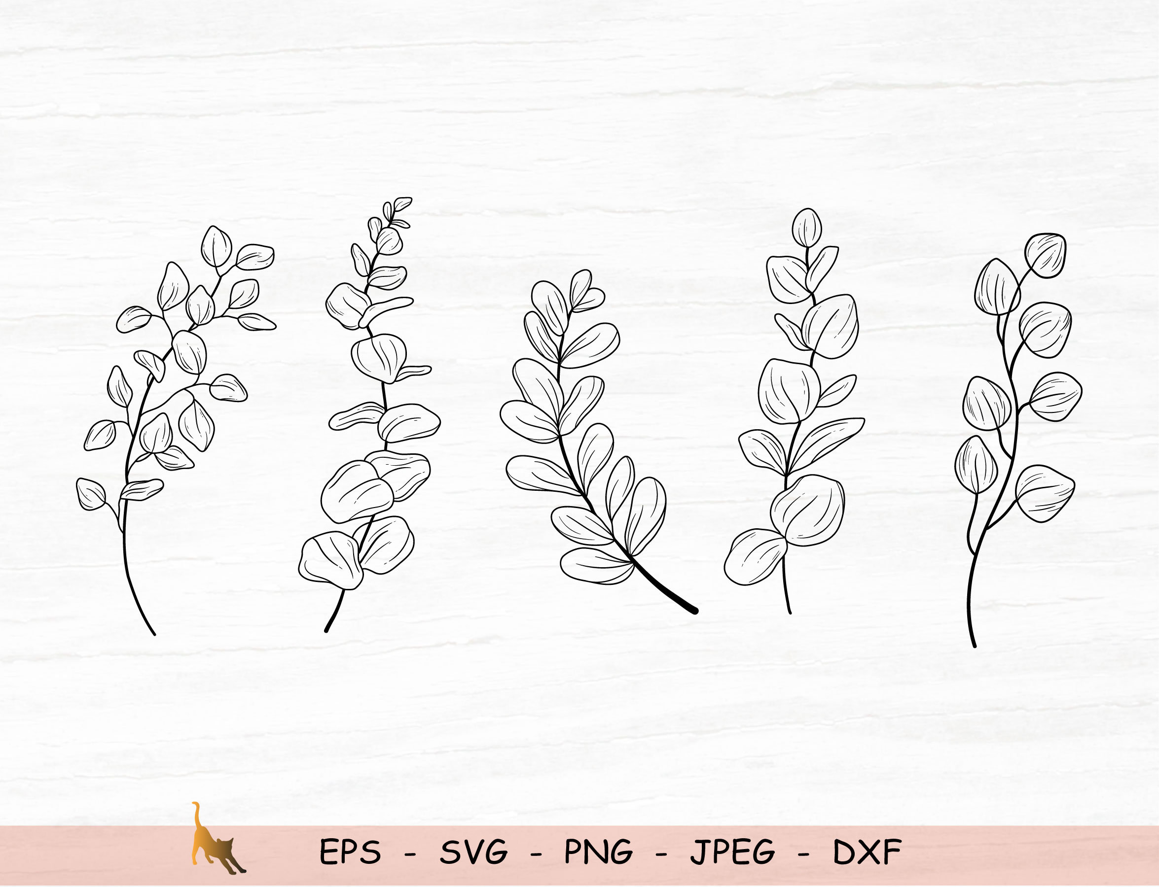 Eucalyptus Leaves SVG