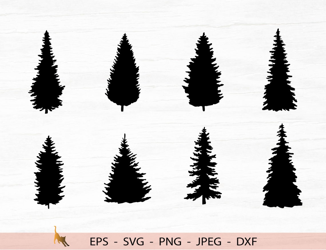 Tannenbaum SVG Tannenbaum Silhouette Svg Bundle Tree Svg Etsy