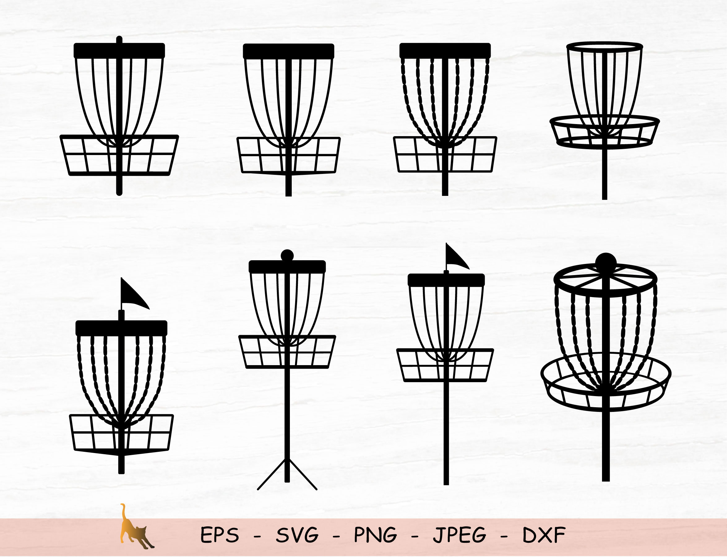 Disc Golf Svg Disc Golf Basket Svg File for Cricut Printable Etsy