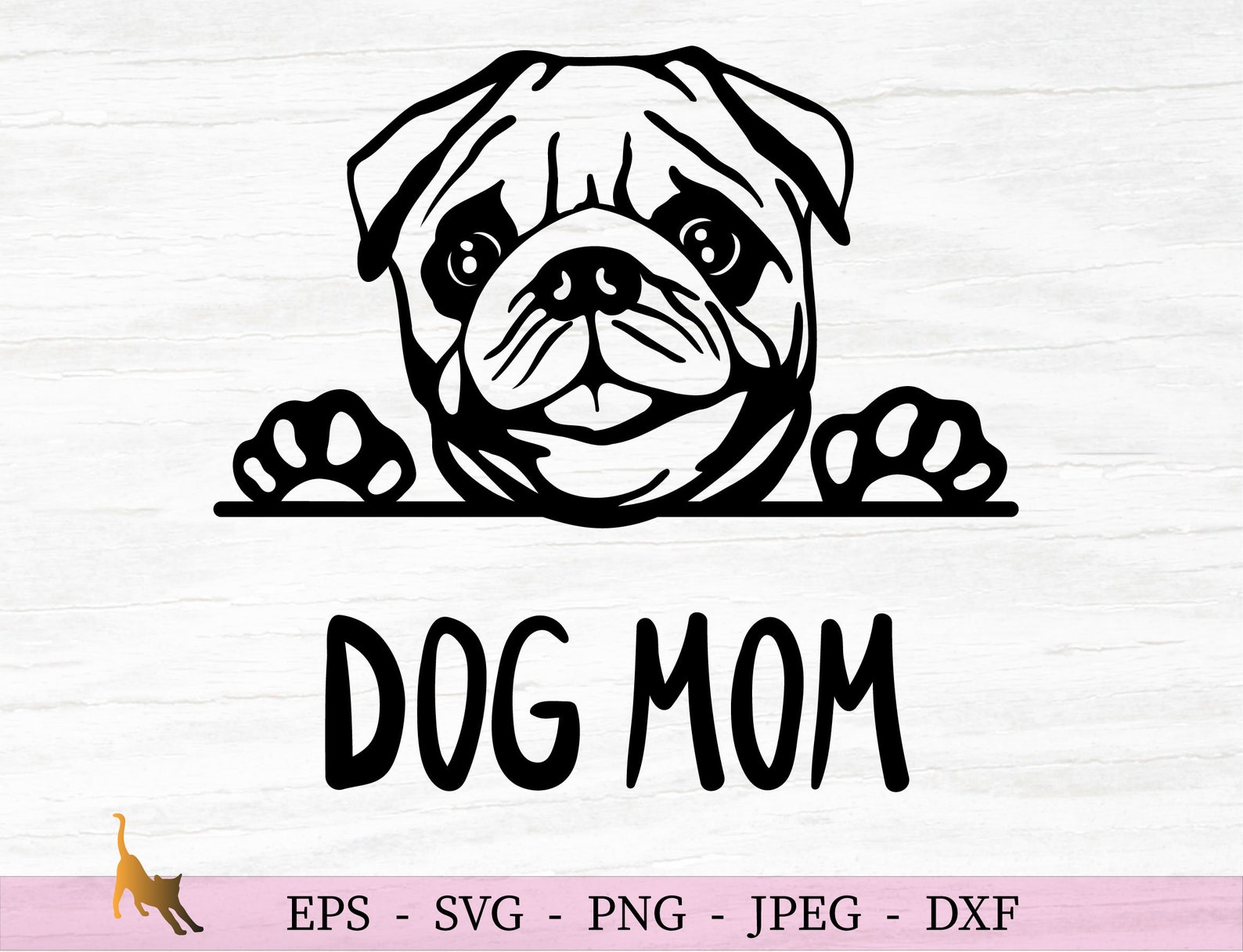 Download Pug Svg Dog Mom Svg Dog Lover Svg Files For Cricut | Etsy