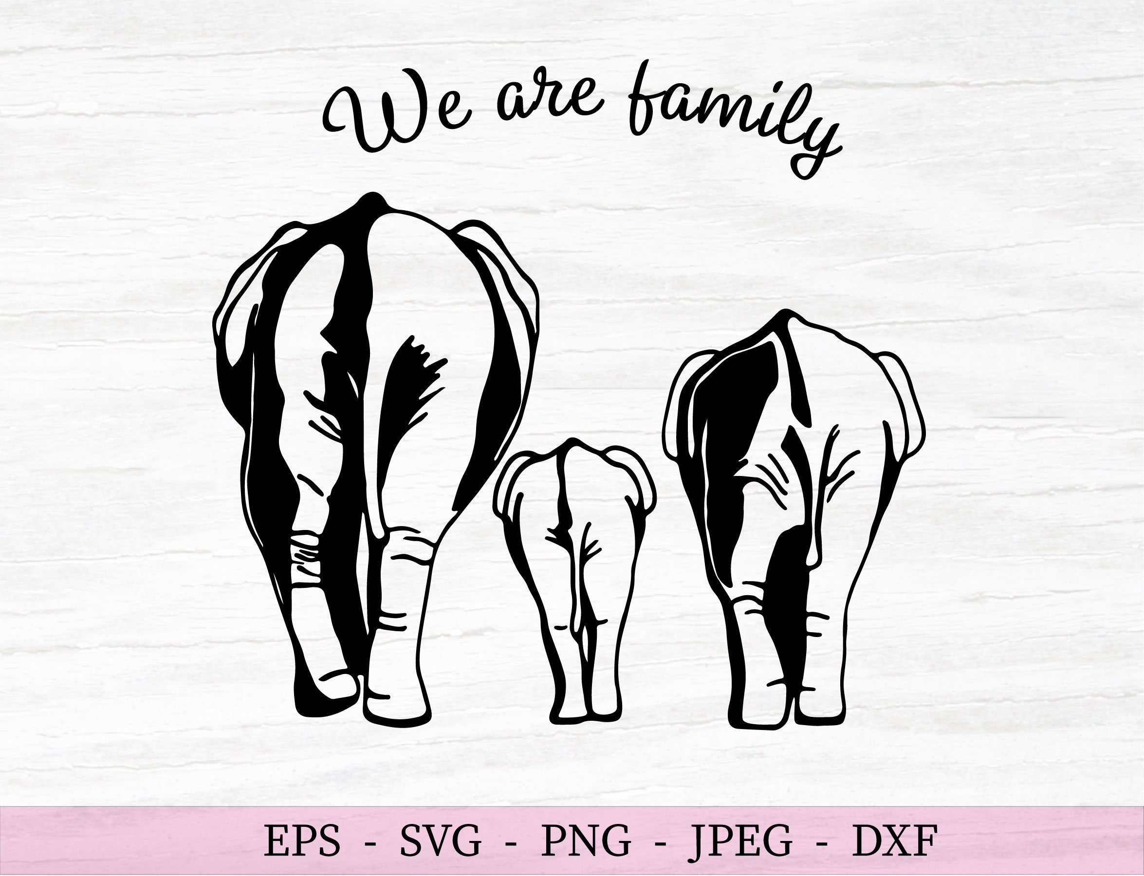 Elephant Svg Family Svg Silhouette Studio Cricut Design Space | Etsy