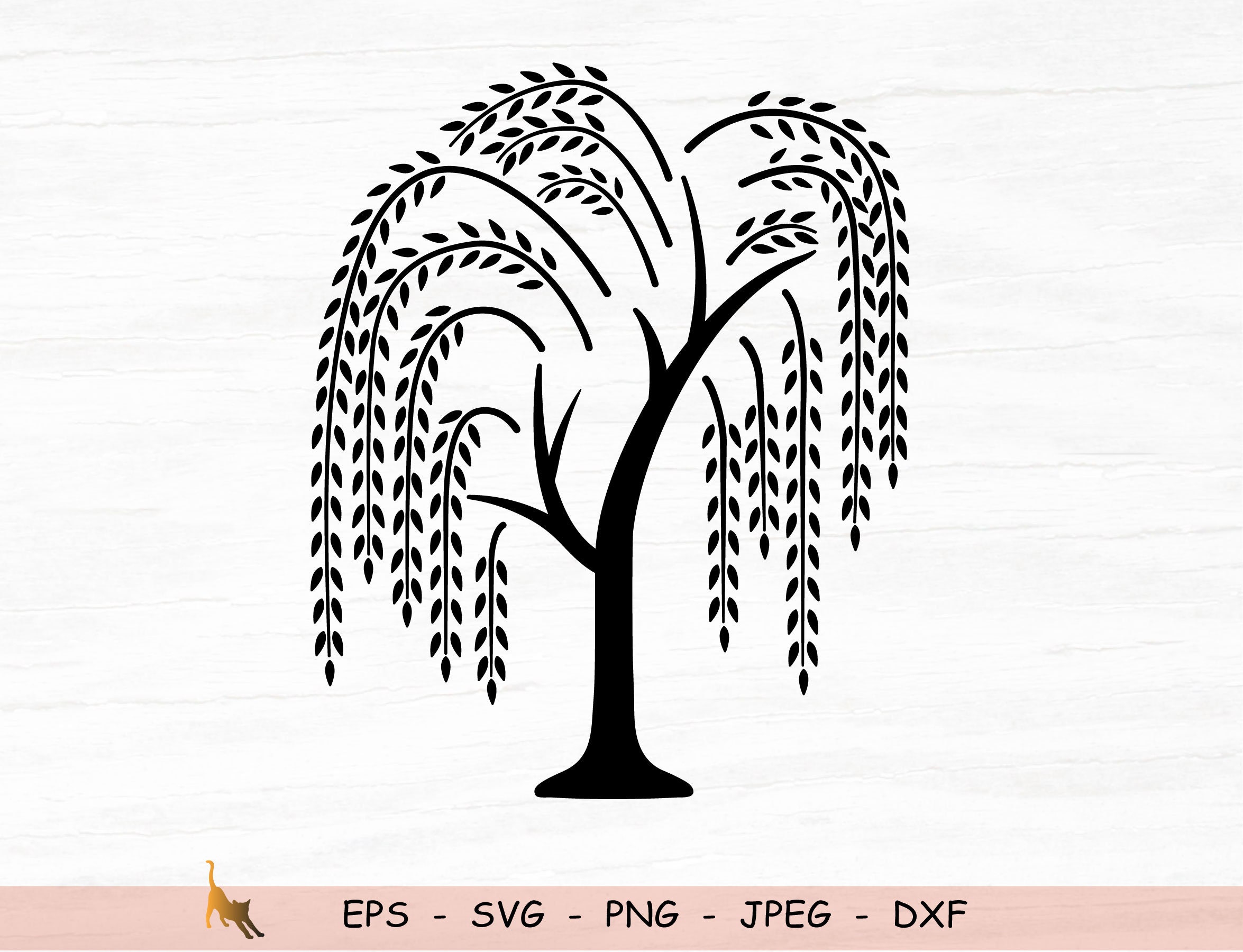Willow Tree Svg Willow Clipart Weeping Willow Svg Files For Etsy