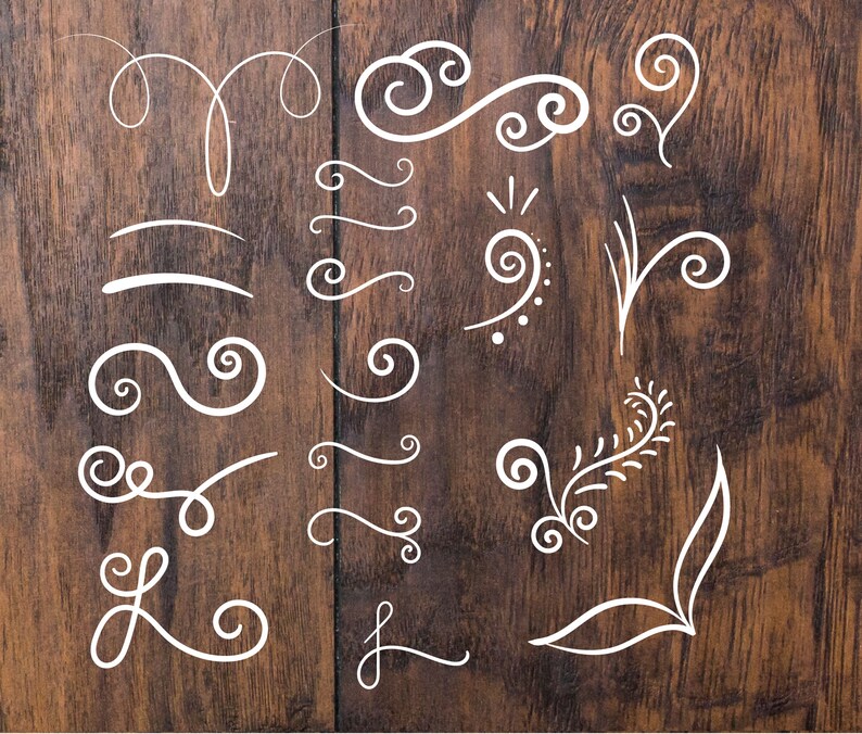 Swirls SVG Scroll SVG Files for Cricut Silhouette Files Etsy