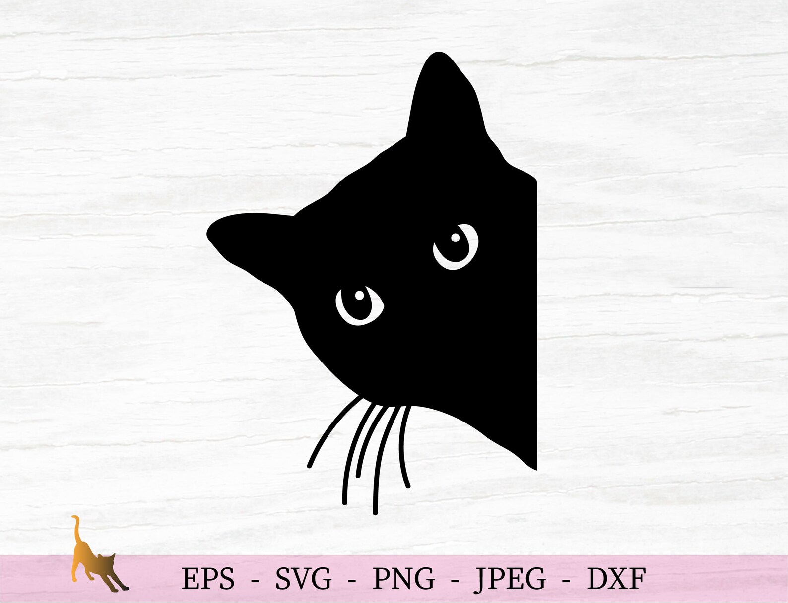 Peeking Cat Svg Black Cat Svg Cat Decal Files for Cricut Etsy