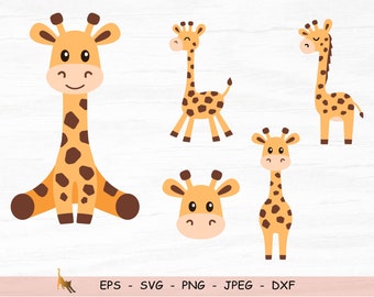 Cute Giraffe Svg | Etsy