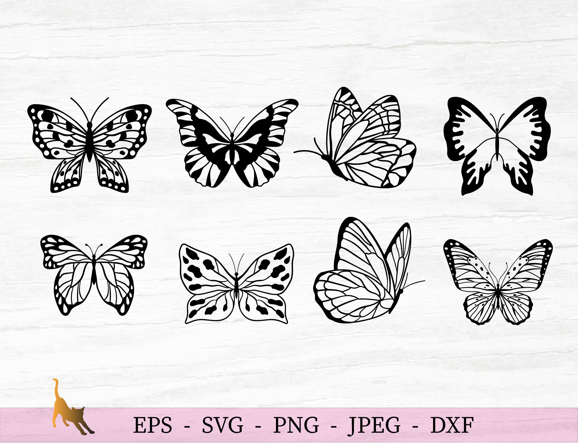 Butterfly Svg Butterfly Bundle Svg Files For Cricut Paper Cut | Etsy