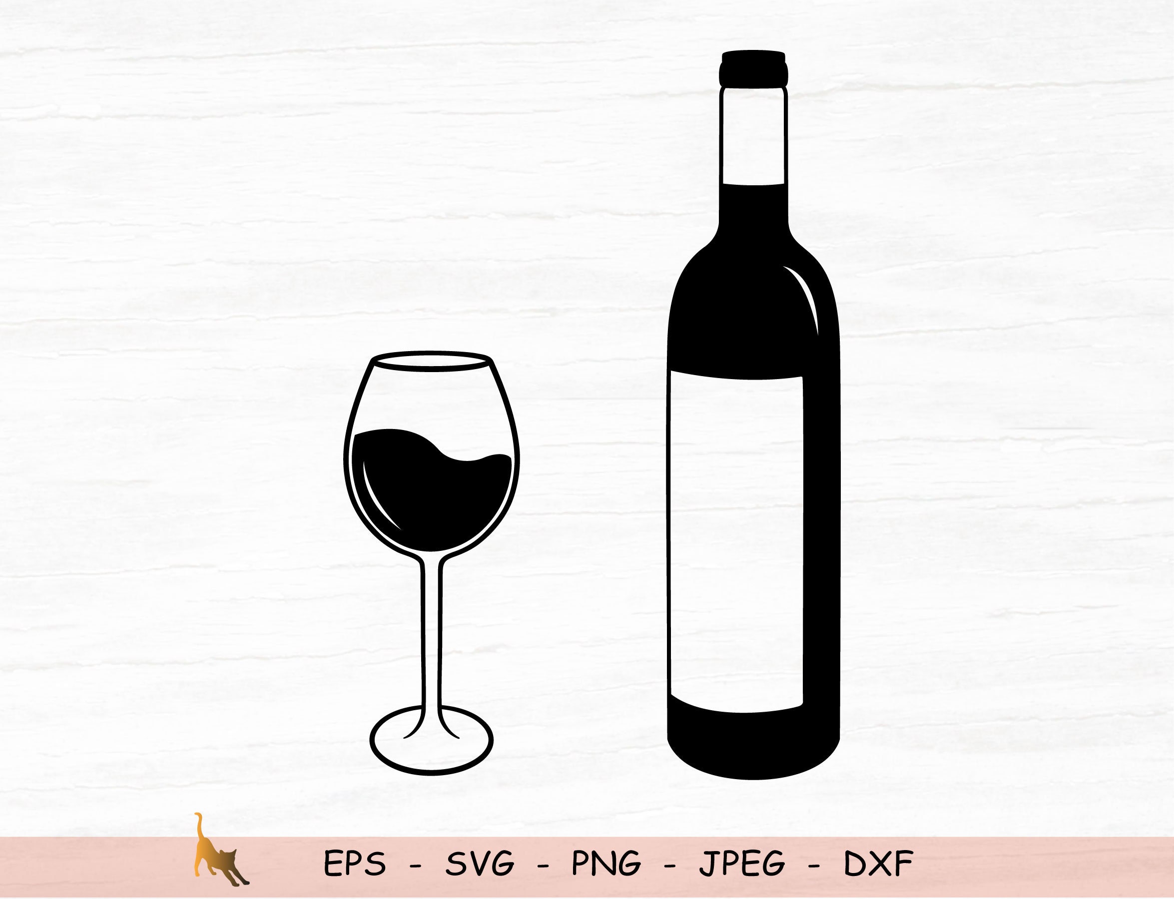 Wine Bottle Svg Glass Svg Popular Svg Cricut Clipart Etsy | My XXX Hot Girl