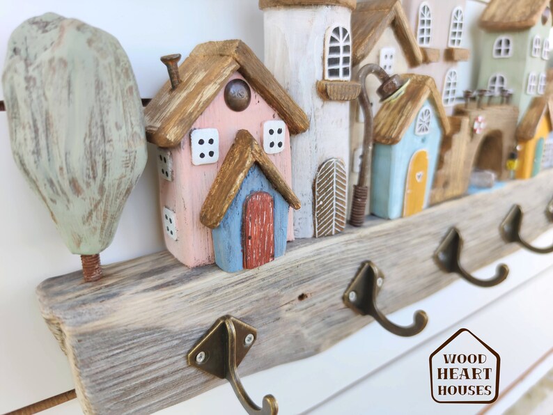 Key Holder for a Wall Driftwood Wall Key Holder Reclaimed Etsy