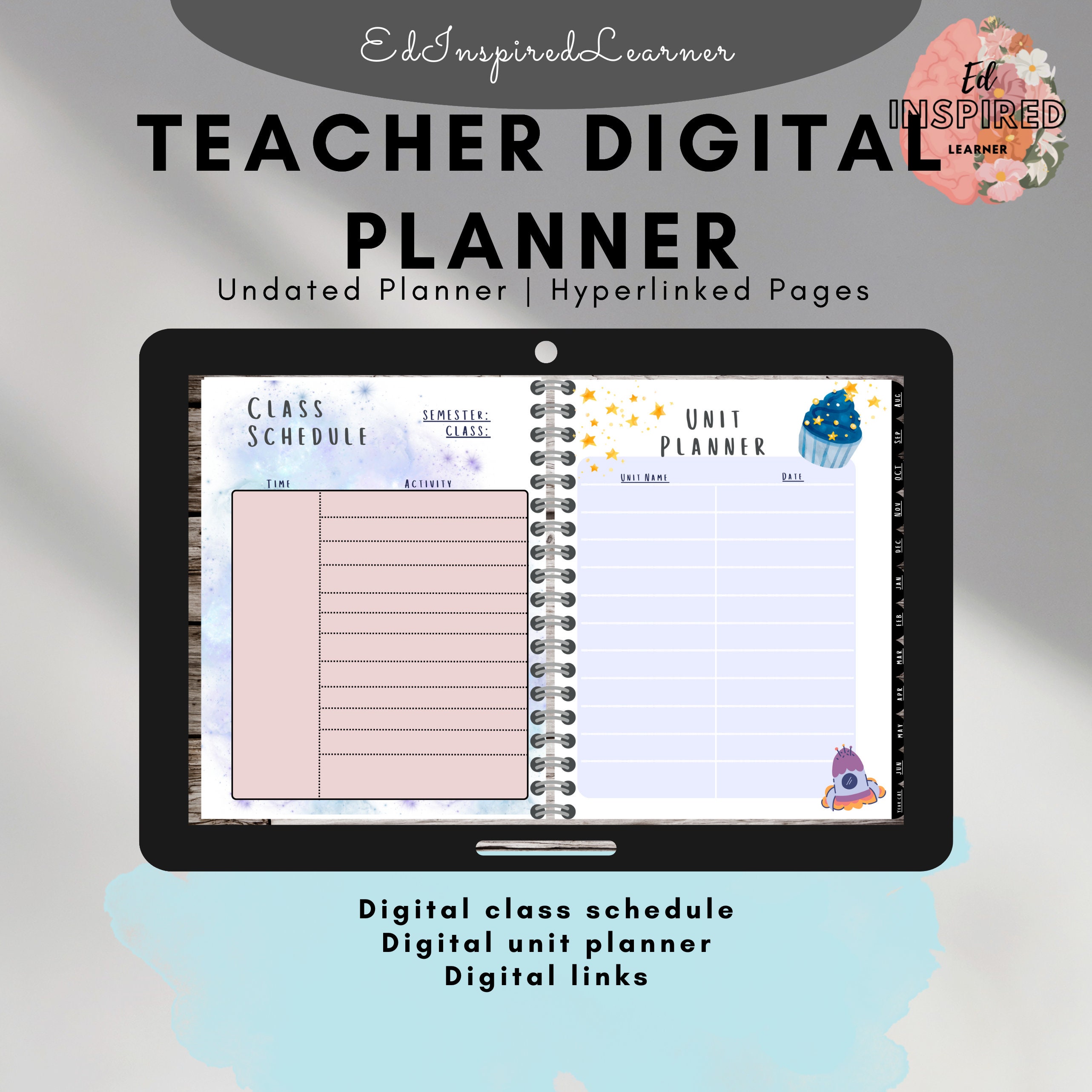 Teacher Digital Planner 2023 2024 Digital Planner iPad Planner Academic ...