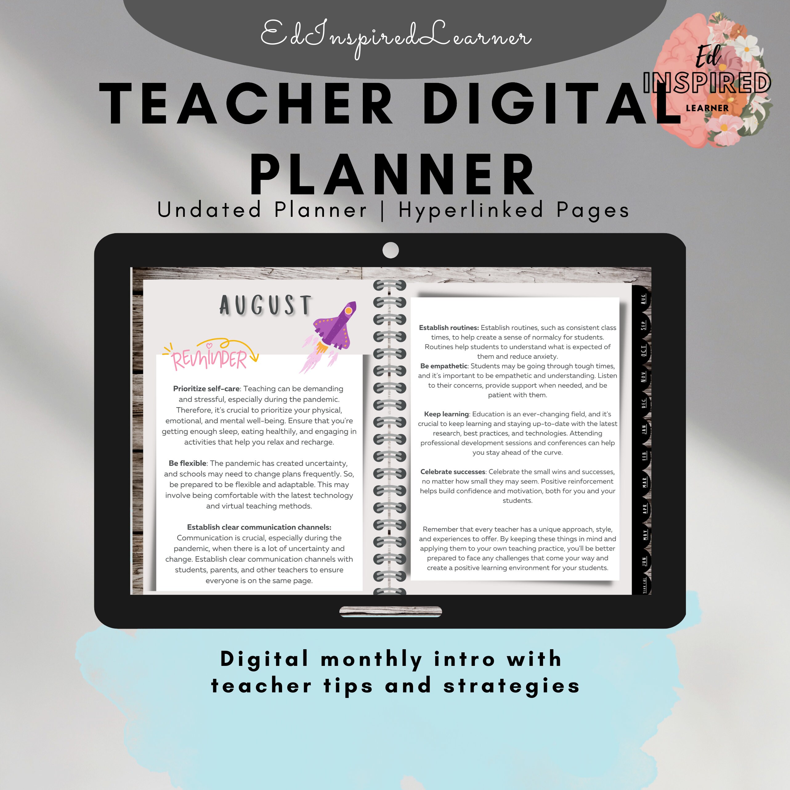 Teacher Digital Planner 2023 2024 Digital Planner iPad Planner Academic ...