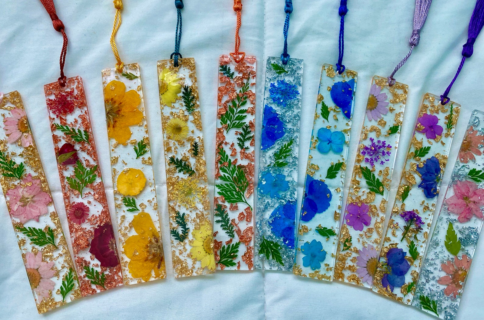 Bookmark Flower Bookmark Resin Bookmark Handmade Bookmark Etsy