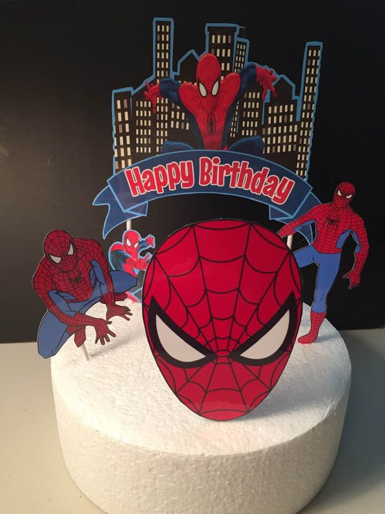 Spiderman Cake Topper Etsy