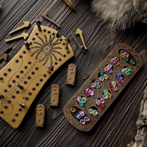 SET Hounds and Jackals and MANCALA board game, wood board game, favorite egyptian game, game for couple, game lover gift, unique gift idea