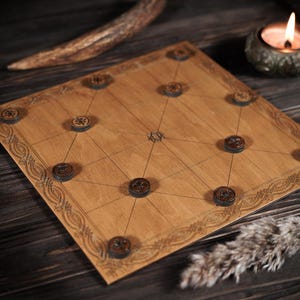 Alquerque board game, middle east checkers, strategy board game, ancient checkers, simple board game, two players game, game lover gift