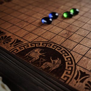 Wooden Board Game
Custom board game
strategy wood
fantasy board
tabletop gift
rustic game
gift for gamer
bonus brother gift
greek board
pente game
wooden couples game
classic board
board gift set