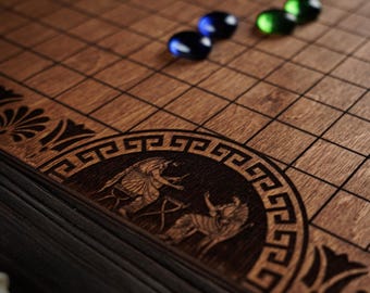 Juego de mesa Pente, tablero griego, juego de Pente, set de regalo de estrategia, regalo para jugadores de mesa, tercer aniversario, regalo extra para papá