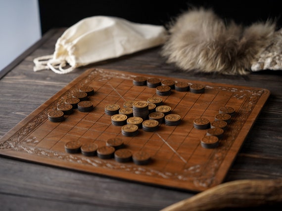Pezzo Di Ricambio Gioco Hnefatafl Vichingo - Attaccante In Legno Massello (Usato)