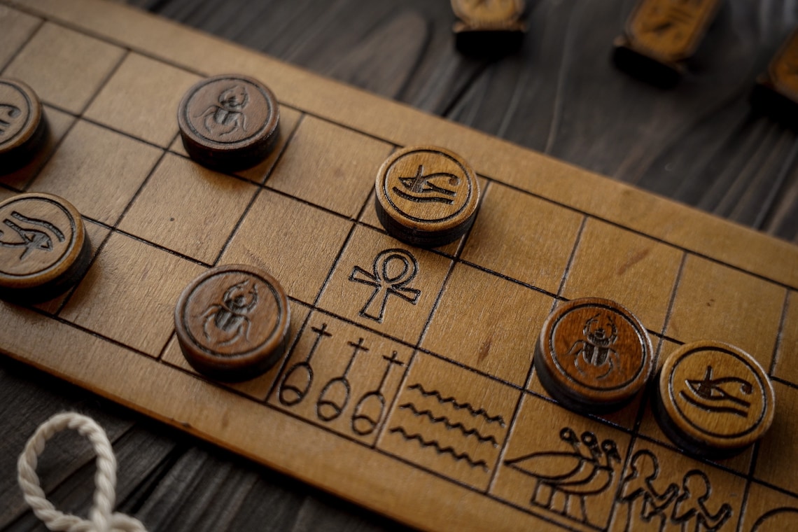 Ancient Board Game Egyptian Board Game Wooden Etsy