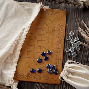 Surakarta strategy board game, wooden game board,  unique made logic game, Indonesia checkers, Yogyakarta game, traditional 2 players game