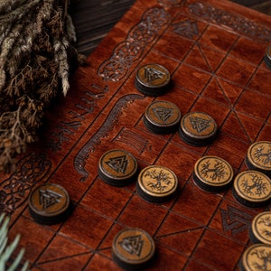 Hnefatafl VALKNUT traditional viking game, viking board game, ancient chess, logic table game, handmade unique board game, celtic game