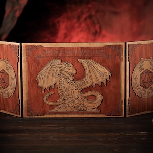 Dungeon Master brädspel, fantasyspel, träbrädspel, specialanpassat handgjort logikspel, epoxitärningar, present till spelälskare, present till nördar