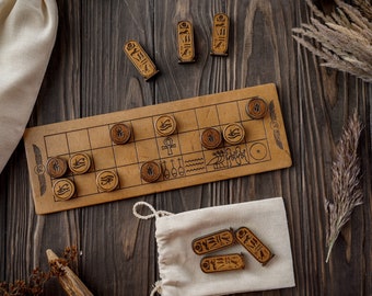 SENET ancient board game, egyptian board game, wooden senet board, traditional board game