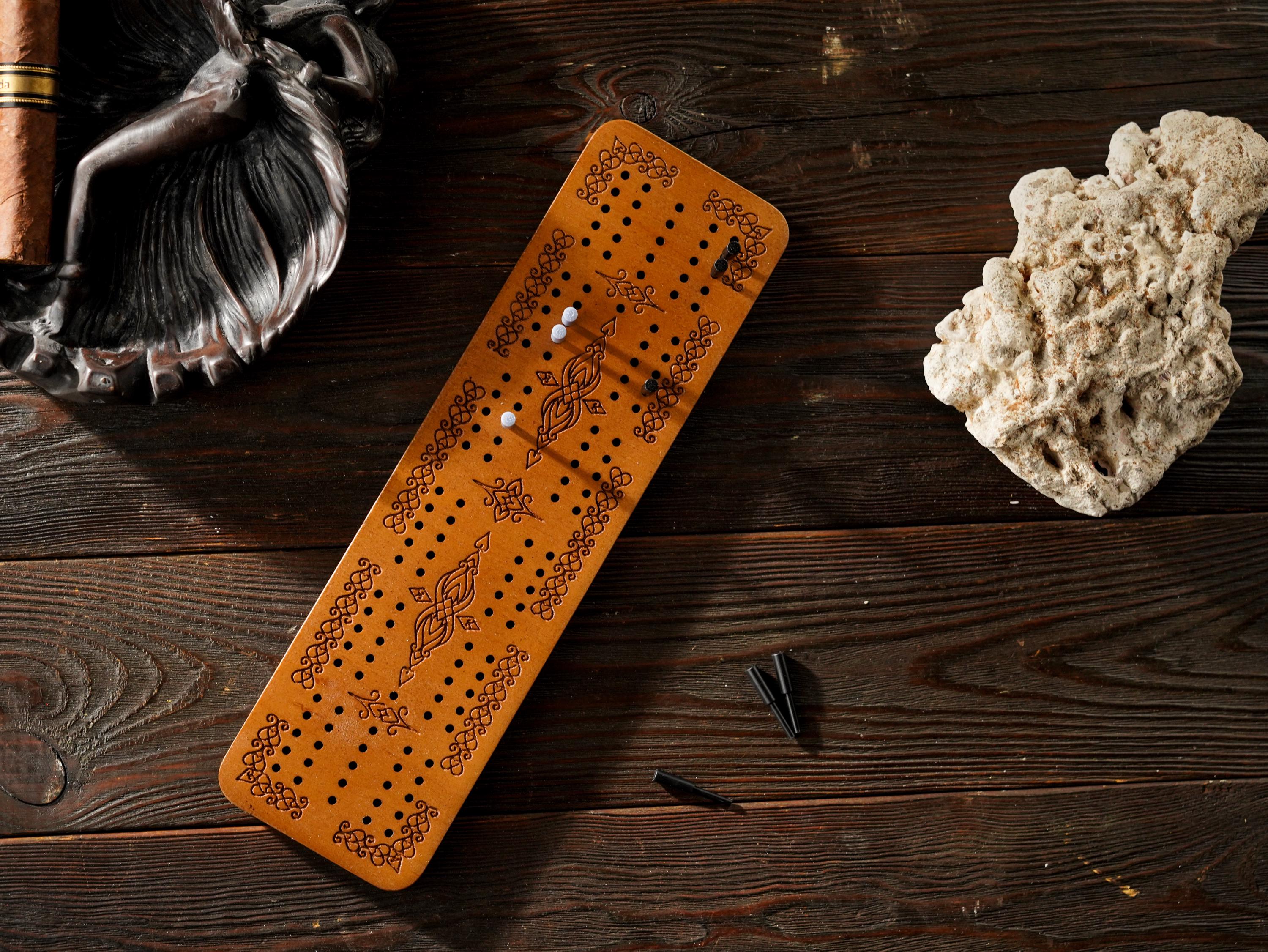 Cribbage board game, cribbage board, travel cribbage, board game, traditional board game,  two-player strategy game, ancient board game