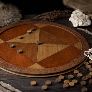 The game of PAI SHO, The Last Airbender board game, ancient wooden board game, Avatar game, Pai Sho board with pieces, wooden gift
