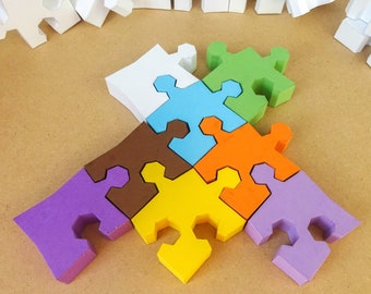 3D Infinity Puzzle Papercraft PDF pattern/ DIY low poly simple Origami also for adults/ paper Jigsaw Puzzle hanging for Kids room Wall decor
