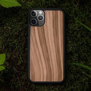 Wood iPhone Case, Wooden Phone Case, Natural Wood Case, Custom iPhone Case, Personalized Phone Case, Handmade Cover, Protective iPhone Case