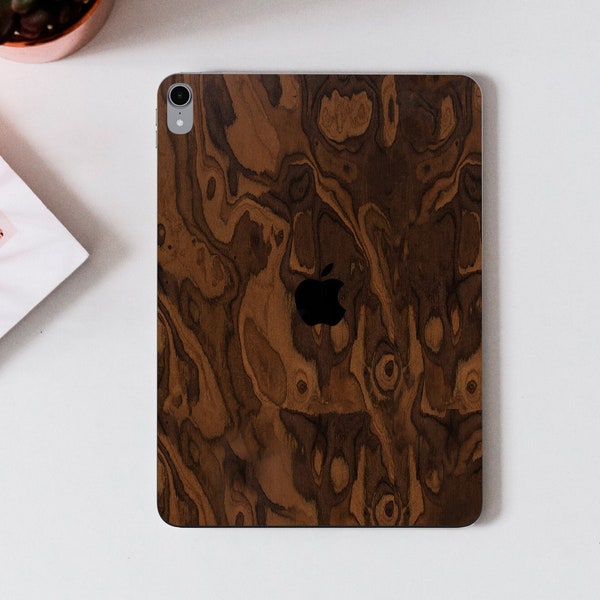 Walnut Root Wood Cover for Ipad 2021 Ipad Decal Stiker Cover Ipad Pro Ipad Air Ipad Mini Ipad11 Ipad 12.9 Ipad 10.5 Ipad 9.7 organic Sticker