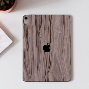Natural Wood iPad Skin Cover, Minimalist Tablet Case for Pro Air Mini, Eco Friendly Tech Gift for Him Her, Unique Wooden Protective Decal