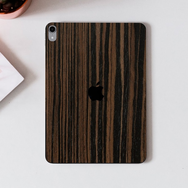 Ebony Dark Wood Cover for Ipad 2021 Ipad Decal Sticker Cover Ipad Pro Ipad Air Ipad Mini Ipad11 Ipad 12.9 Ipad 10.5 Ipad 9.7 organic Sticker