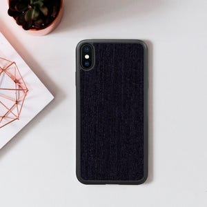 Dark Wood iPhone Case, Natural Wooden Phone Cover, Black Protective Case, Wood Cover, Eco-Friendly Wood Case Available for Various Models