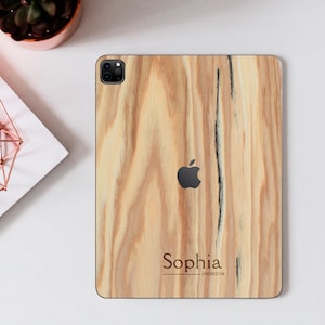 Gepersonaliseerde tekst op een houten hoes voor ipad, aangepaste naam ipad veel modellen, aangepaste houten iPad-sticker, gepersonaliseerde naam gegraveerde tablethoes